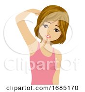 Teen Girl Underarm Hair Growth Illustration