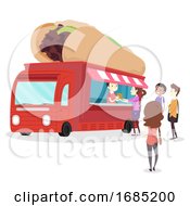 Philly Cheese Steak Sandwich Food Truck Vendor by BNP Design Studio