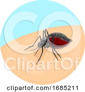 Poster, Art Print Of Mosquito Parasitism Illustration