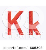 Poster, Art Print Of Letter Alphabet K Illustration