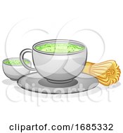Matcha Tea Illustration by BNP Design Studio