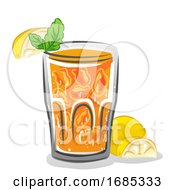 Poster, Art Print Of Iced Lemon Mint Illustration