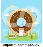 Poster, Art Print Of Donut Store Illustration