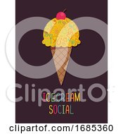 Poster, Art Print Of Ice Cream Poster Design Illustration
