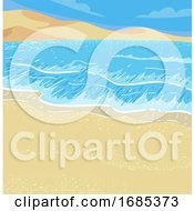 Poster, Art Print Of Coastal Desert Illustration