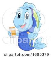 Poster, Art Print Of Fish Mascot Medicine Illustration