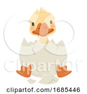 Poster, Art Print Of Animal Hatch Egg Duck Illustration