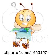 Poster, Art Print Of Bee Mascot Lost Illustration