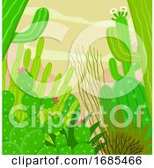 Poster, Art Print Of Desert Cactus Illustration