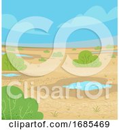 Poster, Art Print Of Wet Desert Illustration