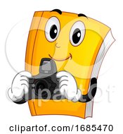 Mascot Book Camera Illustration