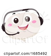 Mascot Speech Bubble Hotline Illustration