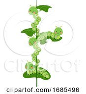Poster, Art Print Of Caterpillars Mascot Alphabet Illustration
