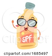 Mascot Sunscreen Illustration