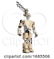 Poster, Art Print Of Automaton Containing Dual Retro Camera Head And Wireless Internet Transmitter Head And Light Chest Exoshielding And Prototype Exoplate Chest And Prototype Exoplate Legs Off-White Hero Pose