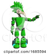 Bot Containing Bird Skull Head And Red Led Circle Eyes And Bird Feather Design And Light Chest Exoshielding And Prototype Exoplate Chest And Light Leg Exoshielding And Megneto Hovers Foot Mod Green