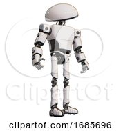 Poster, Art Print Of Robot Containing Dome Head And Light Chest Exoshielding And Prototype Exoplate Chest And Ultralight Foot Exosuit White Hero Pose