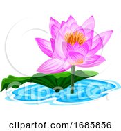 Poster, Art Print Of Vector Of Fresh Lotus Flower