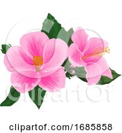 Poster, Art Print Of Vector Of Pink Flower