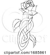 Poster, Art Print Of Celtic Knotted Rose