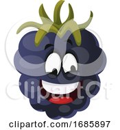 Smiling Mulberry Monster Illustration