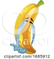 Poster, Art Print Of Banana Crying Illustration