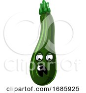 Poster, Art Print Of Worried Cartoon Courgettes Illustration