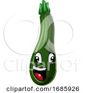 Poster, Art Print Of Cheerful Cartoon Courgettes Illustration