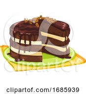 Poster, Art Print Of Chocolate Cake With Missing Slice