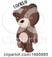 Poster, Art Print Of Lonely Brown Teddy Bear
