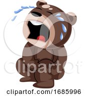 Poster, Art Print Of Hurt Brown Teddy Bear With Injured Knee