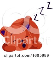 Poster, Art Print Of Sleeping Red Teddy Bear