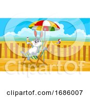 Poster, Art Print Of Rabbit At The Beach