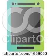 Poster, Art Print Of Blue And Green Tablet Vector Icon Illustration On A White Background