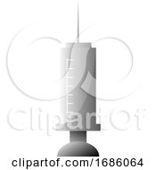 Poster, Art Print Of Simple Vector Illustration Of An Injection On A White Background