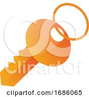 Poster, Art Print Of Simple Vector Icon Illustration Of A Single Key On A White Background