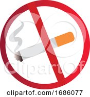 Vector Illustration Of A No Smoking Sign On A White Background