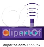 Purple Radio Simple Vector Illustration On A White Background