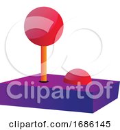 Multicolor Joystick Simple Vector Illustration On A White Background