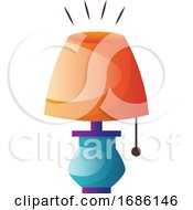 Colorful Table Lamp Vector Illustration On A White Background