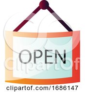Poster, Art Print Of Store Open Paper Sign Vector Illustration On A White Background
