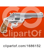 Poster, Art Print Of Gun Handgun Pistol Or Revolver Illustration