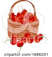 Poster, Art Print Of Vector Of Fresh Cherries