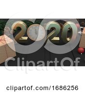 Poster, Art Print Of 2020 Happy New Year Background