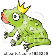 Poster, Art Print Of Frog Princess Cartoon