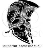 Poster, Art Print Of Spartan Trojan Roman Gladiator Helmet