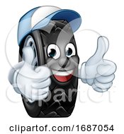 Tyre Cartoon Car Mechanic Service Mascot
