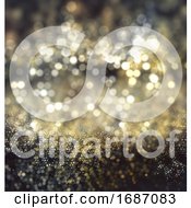 Poster, Art Print Of Christmas Background Of Bokeh Lights And Glitter