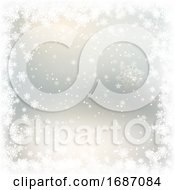 Poster, Art Print Of Christmas Snowflake Background