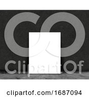Poster, Art Print Of 3d Blank Picture On A In A Grunge Room Interior